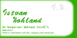 istvan wohland business card